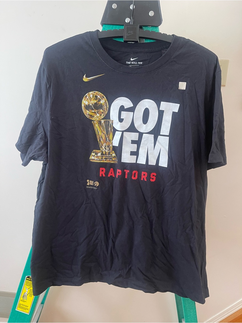 Men's 2019 Toronto Raptors championship tee.